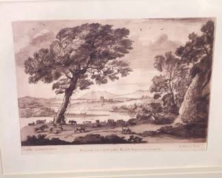 Framed "Claude Le Lorrain delin" Print