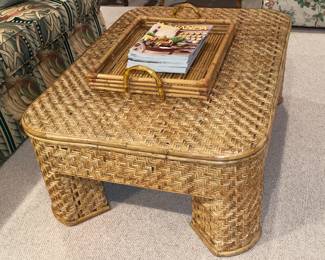 Fabulous Mid-Century Modern/Boho Bamboo Coffee Table (2 Available)