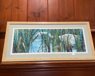 Framed Goose Motif Artwork (Signed)