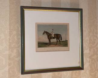 Antique Framed Horse Print