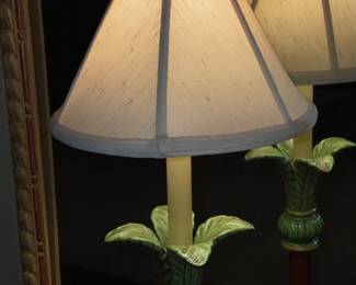 Palm Tree Leaf Candlestick Table Lamp
