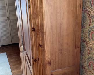 Oversized Wooden 2 Door Armoire Cabinet