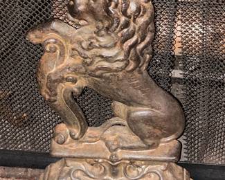 Antique Lion Cast Iron Doorstop