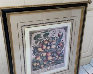 Framed Fruit Motif Print