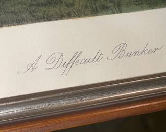 Framed "A Difficult Bunker" By Douglas Adams Print