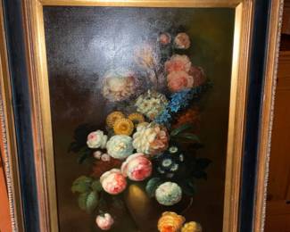 Framed Floral Still Life Painting (Unsigned)