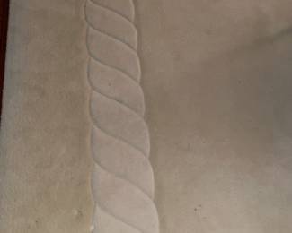 Large Living Room Cream Colored Rope Twist Rug