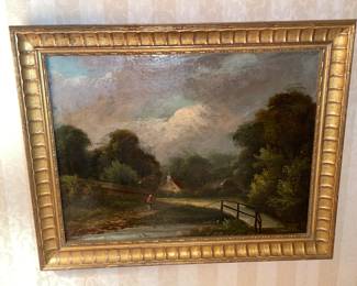 Antique Framed Painting Signed By "W. Morris"