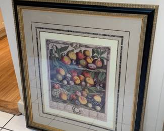 Framed Fruit Motif Print