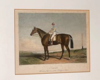 Antique Framed Horse Print