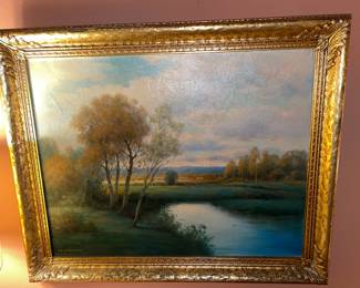 Gold Framed Painting Signed By "C.C. Crawford"