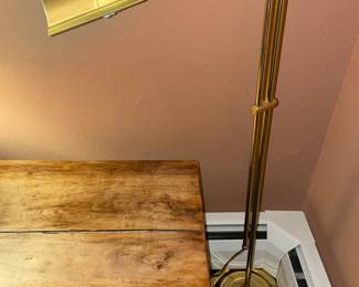 Brass Floor Desk Swivel Lamp