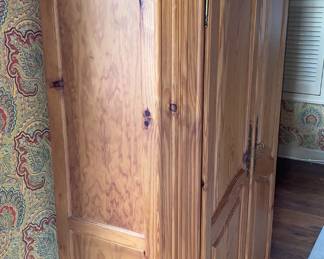 Oversized Wooden 2 Door Armoire Cabinet