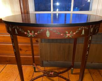 Beautiful Hand Painted Floral Round Wooden Table