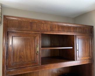 Stanley Furniture Wooden Bookcase W/ Brass Handle Details