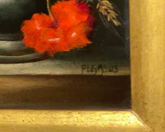 Gold Framed Still Life Mini Painting (Signed)