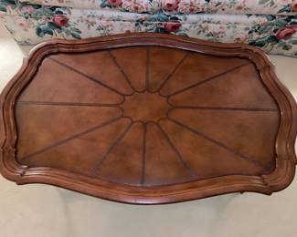 Large Heavy Cast Iron Base Coffee Table With Wood Top