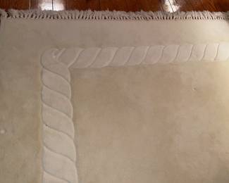 Large Living Room Cream Colored Rope Twist Rug