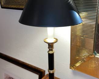 Black & Brass Candlestick Table Lamp