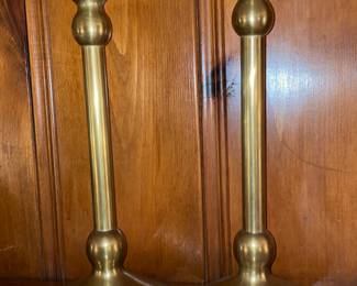 Antique Late 1800s Brass Candlestick Holders