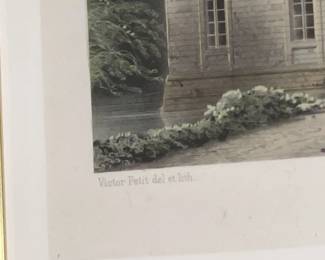 Framed "Chateau De Maintench" Artwork