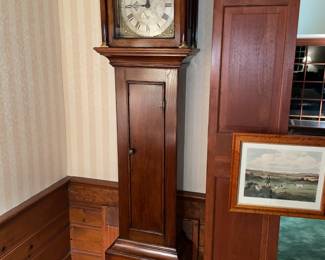 Antique Samuel Wainwright Northampton No. 2621 Wooden Case Grandfather Clock