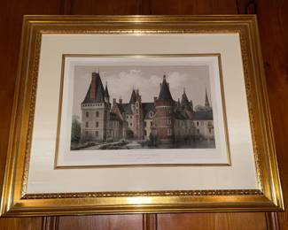 Framed "Chateau De Maintench" Artwork