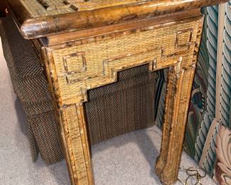 Fabulous Mid-Century Modern/Boho Bamboo Console Table