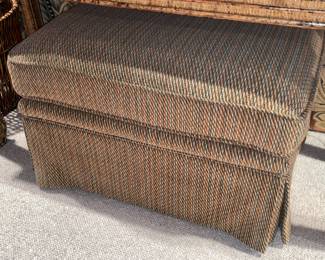 Oversized Brown Upholstered Ottoman