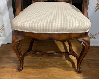 Accent Upholstered Wooden Arm Chair