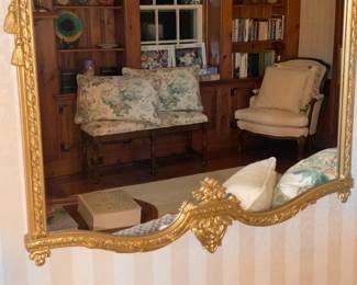 Gold Framed Scroll Work Wall Mirror