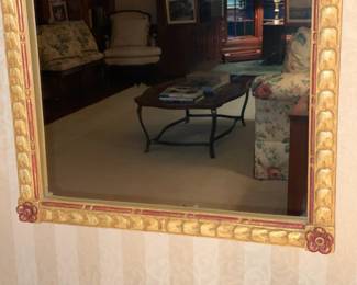 Ornate Ribbon Trimmed Wall Mirror