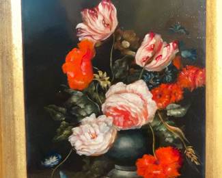 Gold Framed Still Life Mini Painting (Signed)