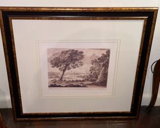 Framed "Claude Le Lorrain delin" Print