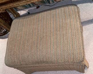 Oversized Brown Upholstered Ottoman