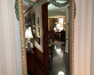 Ornate Ribbon Trimmed Wall Mirror