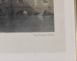 Framed "Chateau De Maintench" Artwork