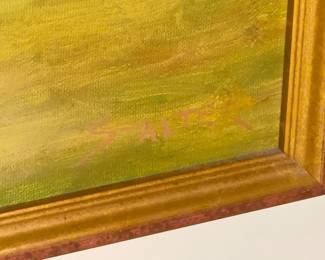 Antique Gold Framed Landscape Painting (Signed)