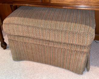 Oversized Brown Upholstered Ottoman