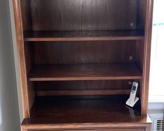 Stanley Furniture Wooden Bookcase W/ Brass Handle Details