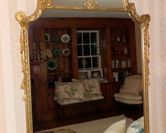Gold Framed Scroll Work Wall Mirror