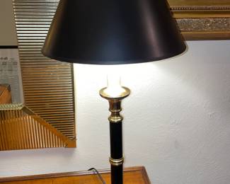 Black & Brass Candlestick Table Lamp