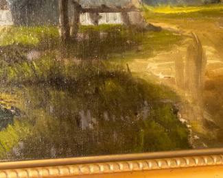 Stunning Late 1800s Antique Framed Painting