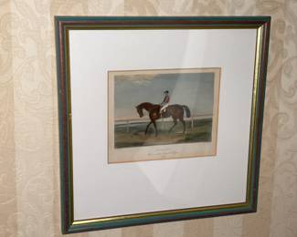 Antique Framed "Launcelot" Horse Print