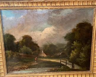 Antique Framed Painting Signed By "W. Morris"