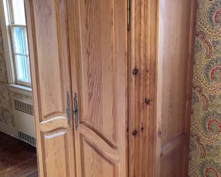 Oversized Wooden 2 Door Armoire Cabinet