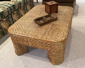 Fabulous Mid-Century Modern/Boho Bamboo Coffee Table (2 Available)