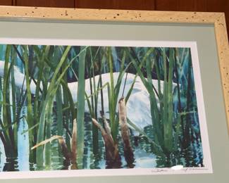 Framed Goose Motif Artwork (Signed)