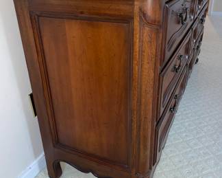 Wooden Long Boy Dresser By Drexel