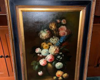 Framed Floral Still Life Painting (Unsigned)